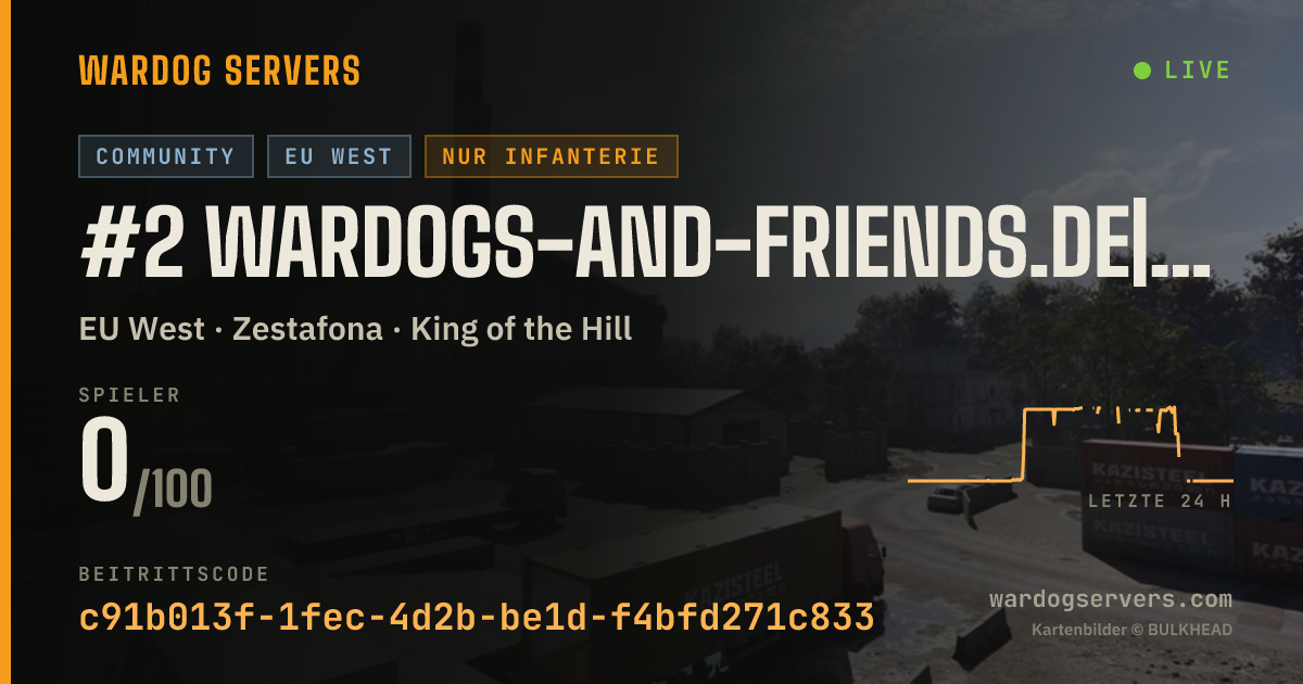 Live-Statusbanner für #2 Wardogs-and-Friends.de|!Infantry Only! [PTSD] (DE/GER)