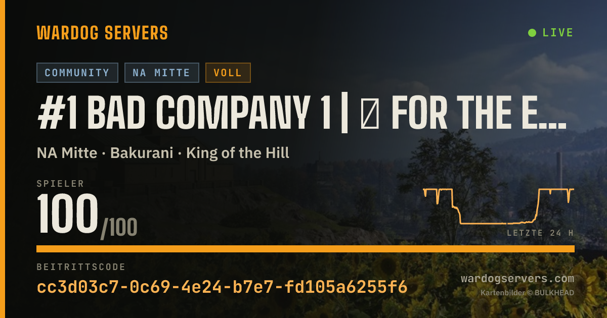 Live-Statusbanner für #1 BAD COMPANY 1 | ☆ FOR THE EMPLOYED GAMERS ☆