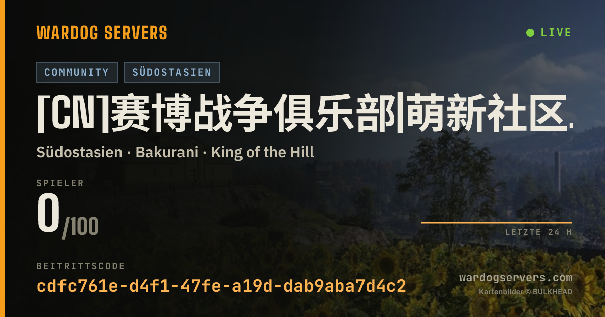 Live-Statusbanner für [CN]赛博战争俱乐部|萌新社区|战队抱团|国人社区|24H通宵|