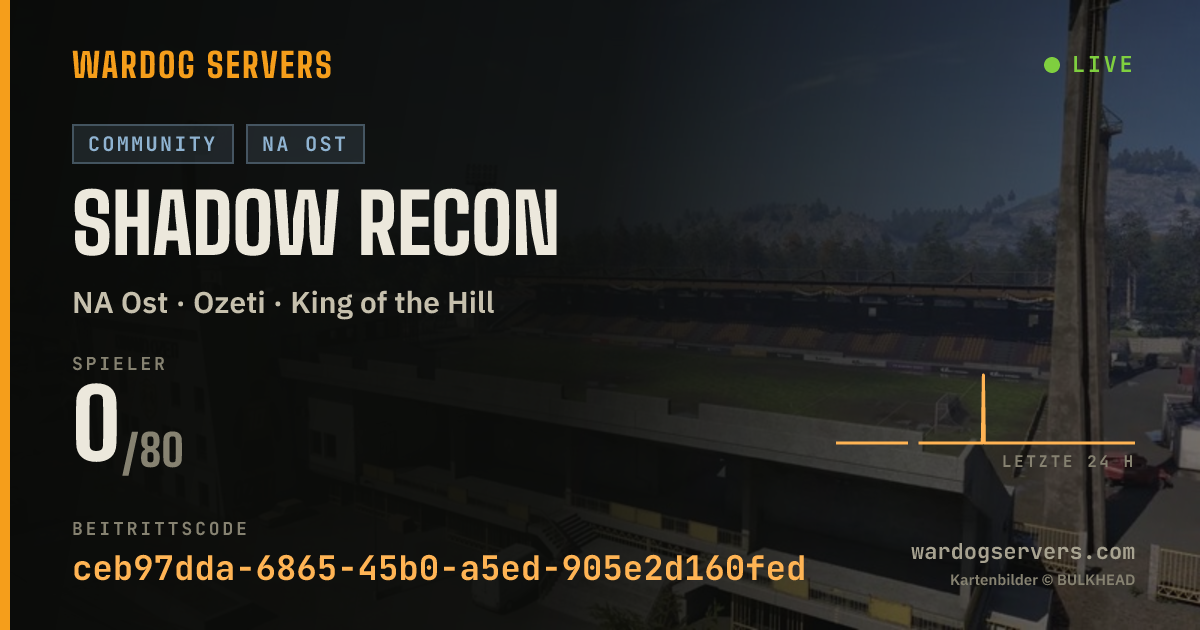 Live-Statusbanner für Shadow Recon