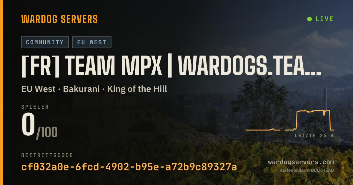 Live-Statusbanner für [FR] TEAM MPX | WARDOGS.TEAM-MPX.FR | STANDARD | DISCORD.GG/MPX