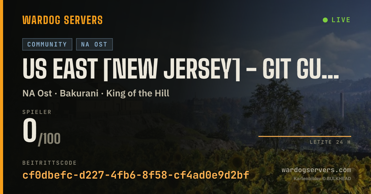Live-Statusbanner für US EAST [New Jersey] - Git Gud University