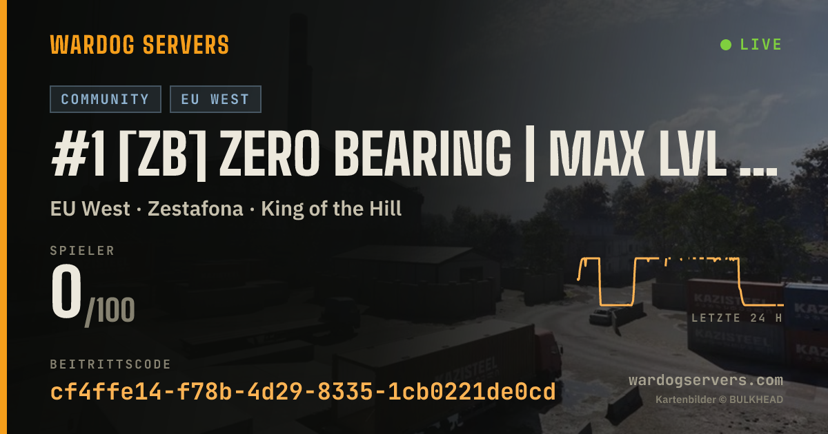 Live-Statusbanner für #1 [ZB] Zero Bearing | Max Lvl 30 | [EU/UK]
