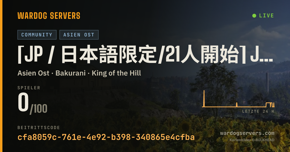 Live-Statusbanner für [JP / 日本語限定/21人開始] JPN KURO-NEKO FIELD