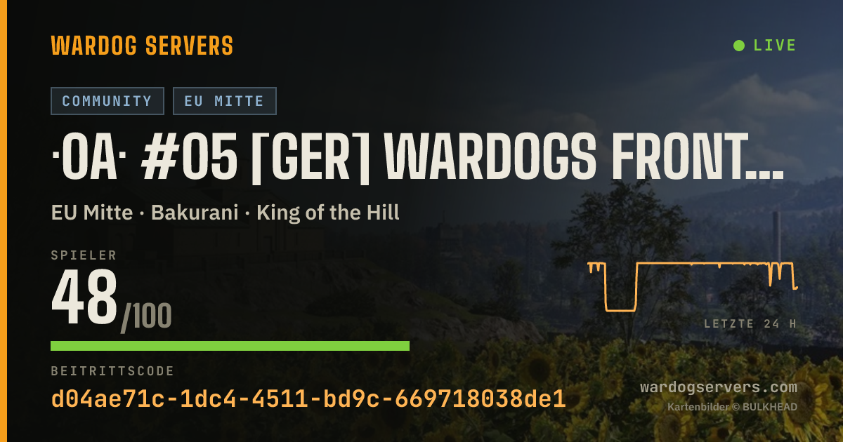 Live-Statusbanner für ·0A· #05 [GER] Wardogs Frontline wdfrontline.com by XRealm