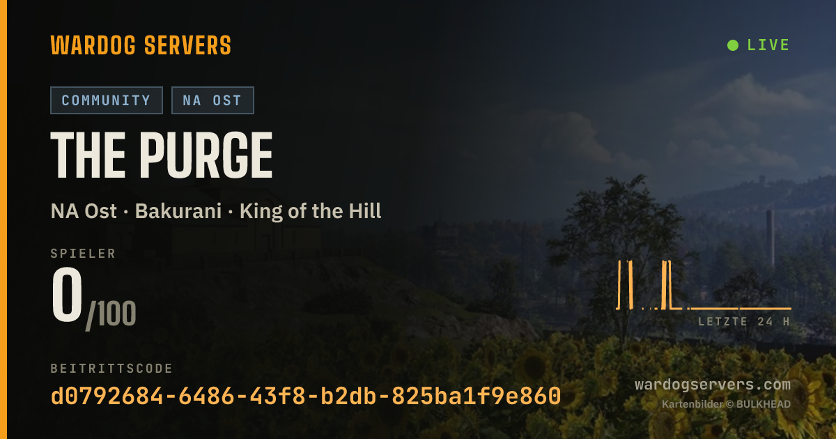 Live-Statusbanner für The Purge