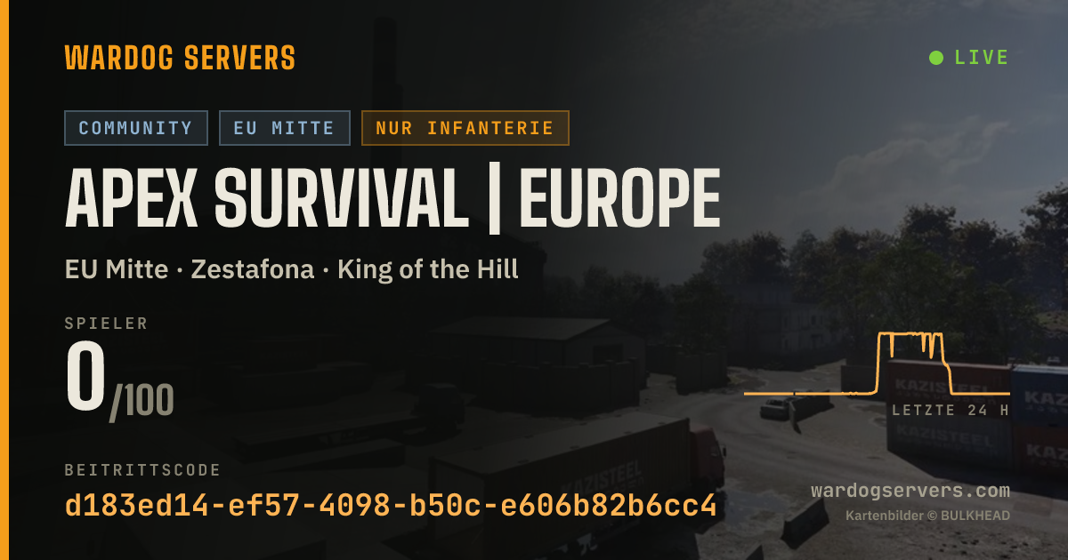 Live-Statusbanner für APEX Survival | Europe