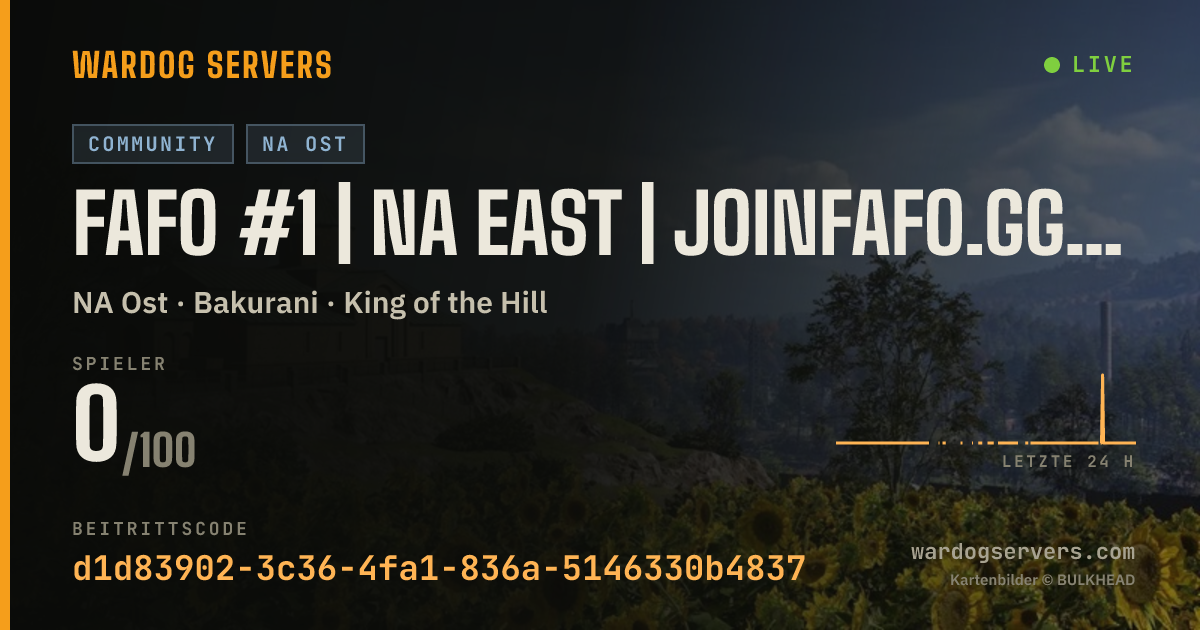 Live-Statusbanner für FAFO #1 | NA EAST | joinfafo.gg/discord