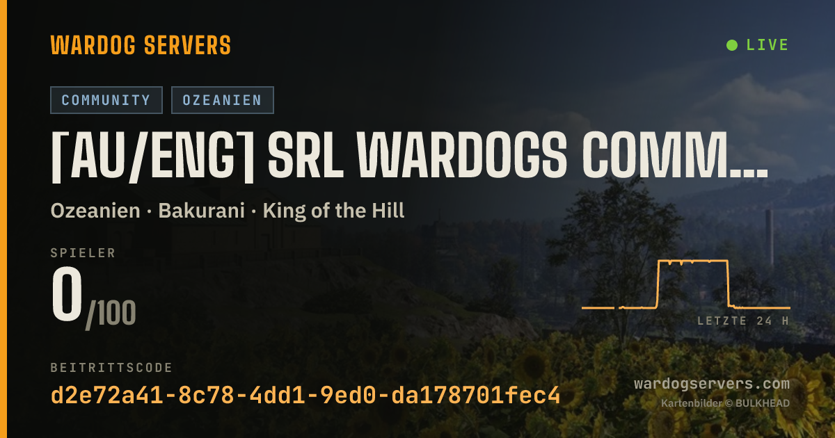 Live-Statusbanner für [AU/ENG] SRL Wardogs Community Server | discord.gg/SRLGaming