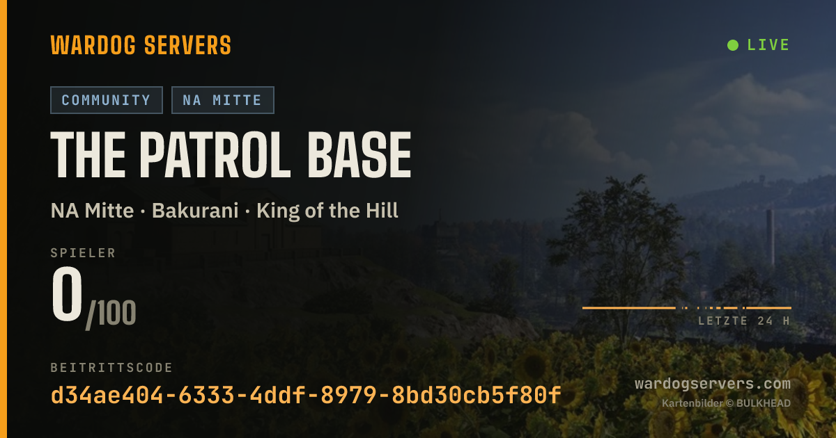 Live-Statusbanner für The Patrol Base