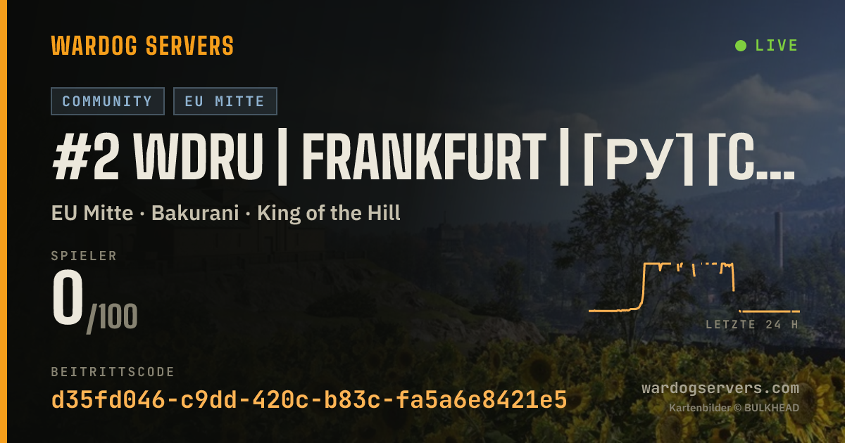 Live-Statusbanner für #2 WDRU | Frankfurt | [РУ] [CIS] [EU] [GER] +5%