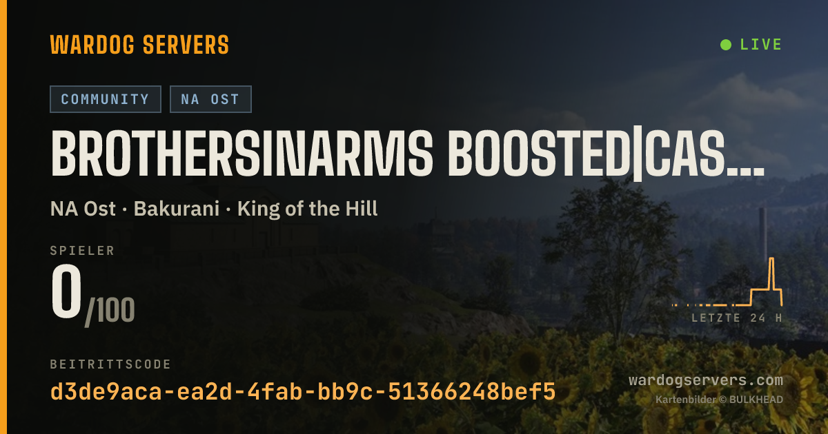 Live-Statusbanner für BrothersInArms Boosted|Cash/XP|NO RAIN