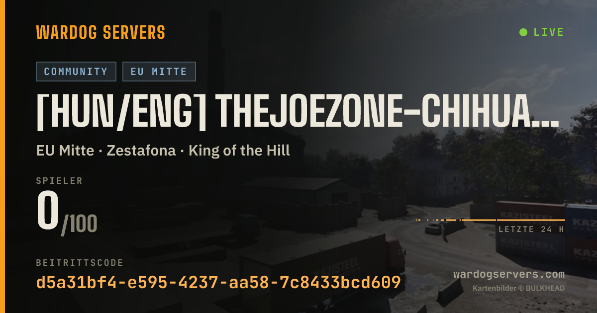 Live-Statusbanner für [HUN/ENG] TheJoeZone-ChiHuahua Server