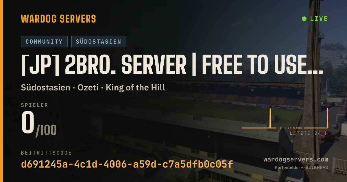 Live-Statusbanner für [JP] 2BRO. Server | FREE TO USE | 自由参加