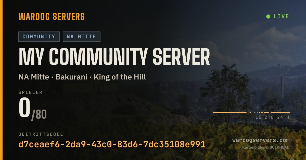 Live-Statusbanner für My Community Server