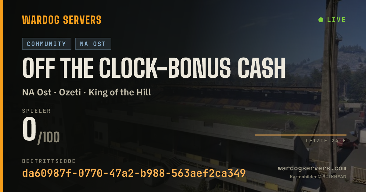 Live-Statusbanner für Off The Clock-Bonus cash