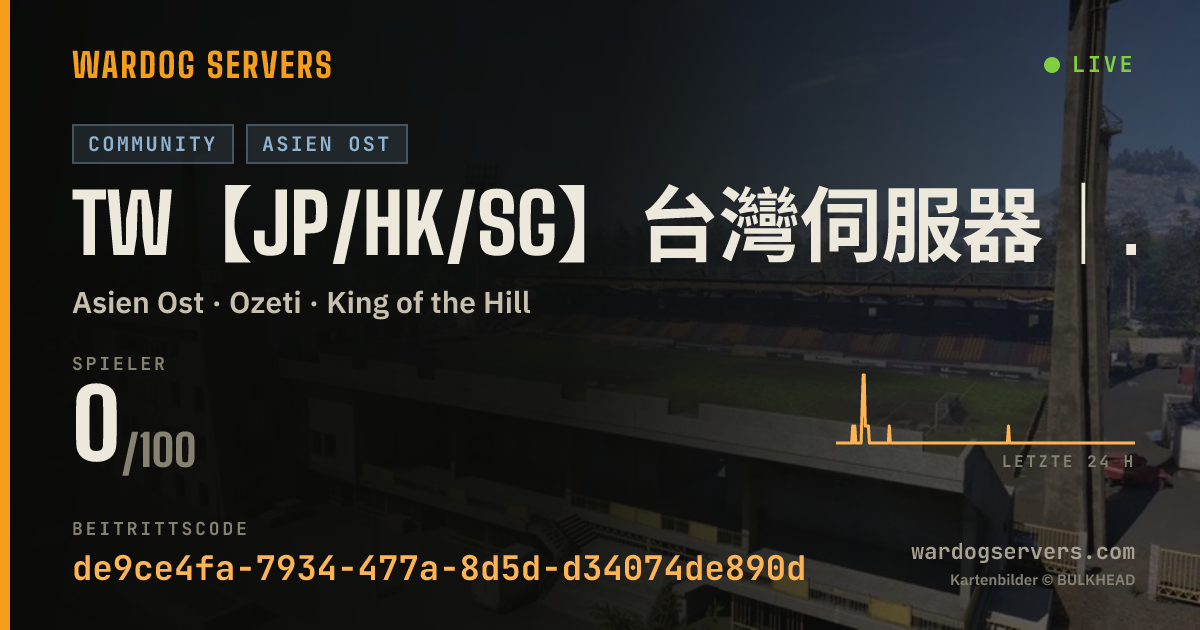 Live-Statusbanner für TW【JP/HK/SG】台灣伺服器｜鎖泥馬的ping