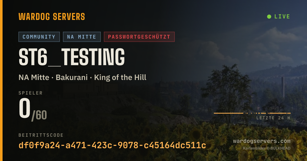 Live-Statusbanner für st6_testing