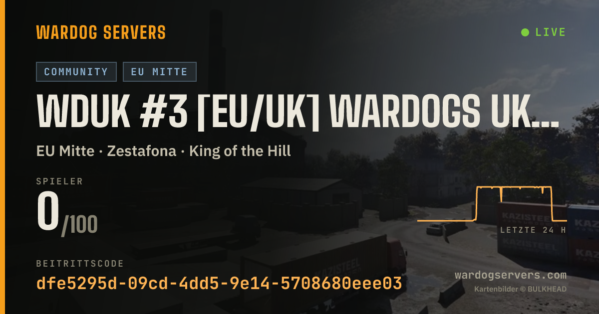 Live-Statusbanner für WDUK #3 [EU/UK] WARDOGS UK Discord.gg/wardogsuk
