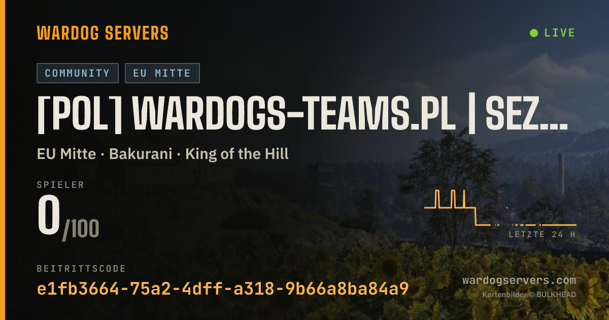 Live-Statusbanner für [POL] WARDOGS-TEAMS.PL | SEZON II ELO RANKING MATCHMAKING