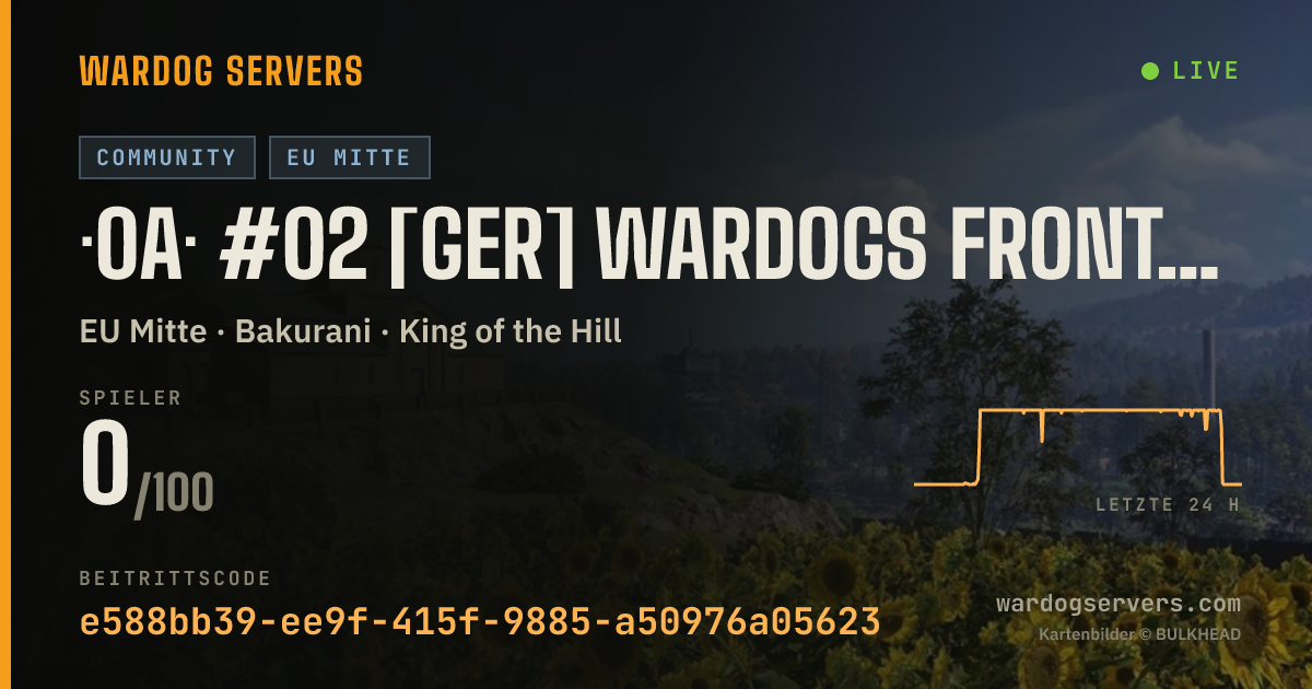 Live-Statusbanner für ·0A· #02 [GER] Wardogs Frontline wdfrontline.com by XRealm