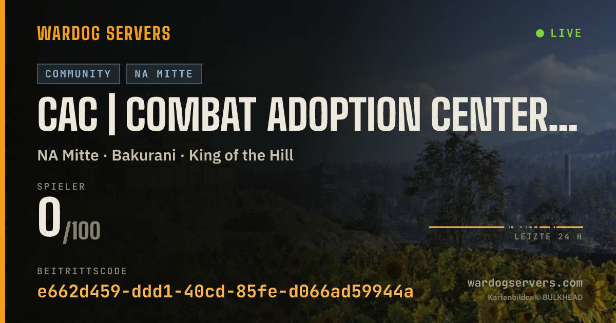 Live-Statusbanner für CAC | Combat Adoption Center | discord.gg/CombatAdoptionCenter