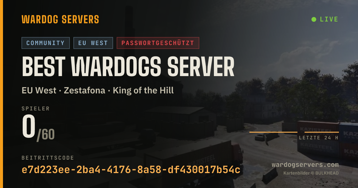 Live-Statusbanner für Best Wardogs Server