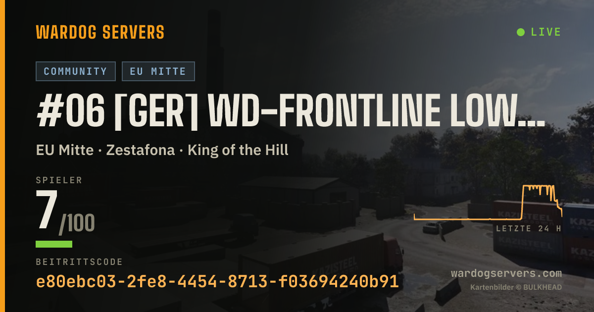 Live-Statusbanner für #06 [GER] WD-Frontline LowLevel < 40 wdfrontline.com