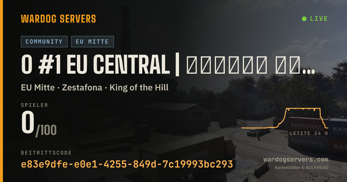 Live-Statusbanner für 0 #1 EU CENTRAL | ПЕРШИЙ УКРАЇНСЬКИЙ | WARDOGS COM UA