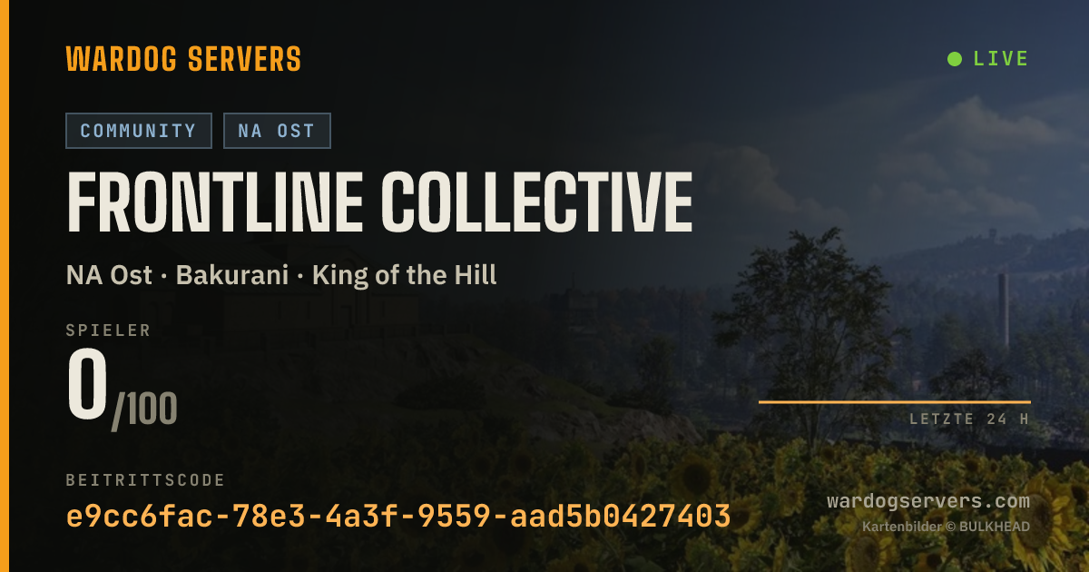 Live-Statusbanner für Frontline Collective