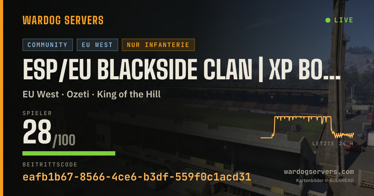 Live-Statusbanner für ESP/EU BLACKSIDE CLAN | INFANTRY ONLY | ACTIVE ADMINS