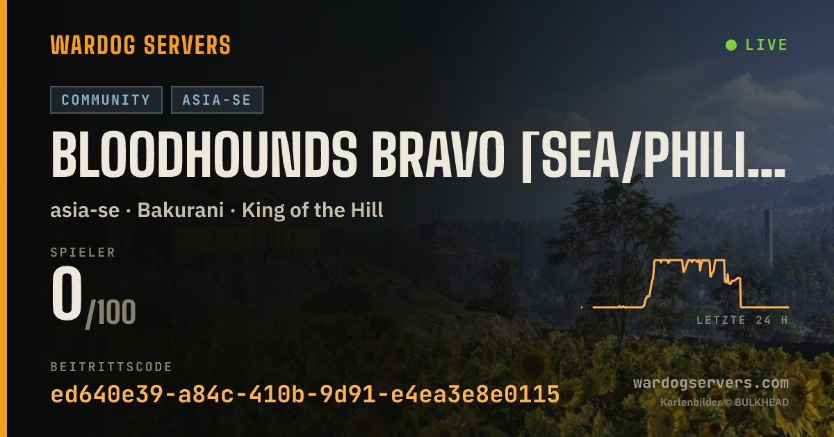 Live-Statusbanner für BLOODHOUNDS BRAVO [SEA/PHILIPPINES] dsc.gg/bhph