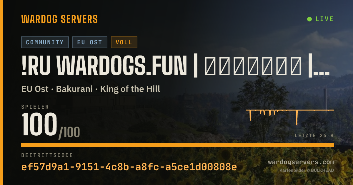Live-Statusbanner für !RU wardogs.fun | Ротация | Статистика