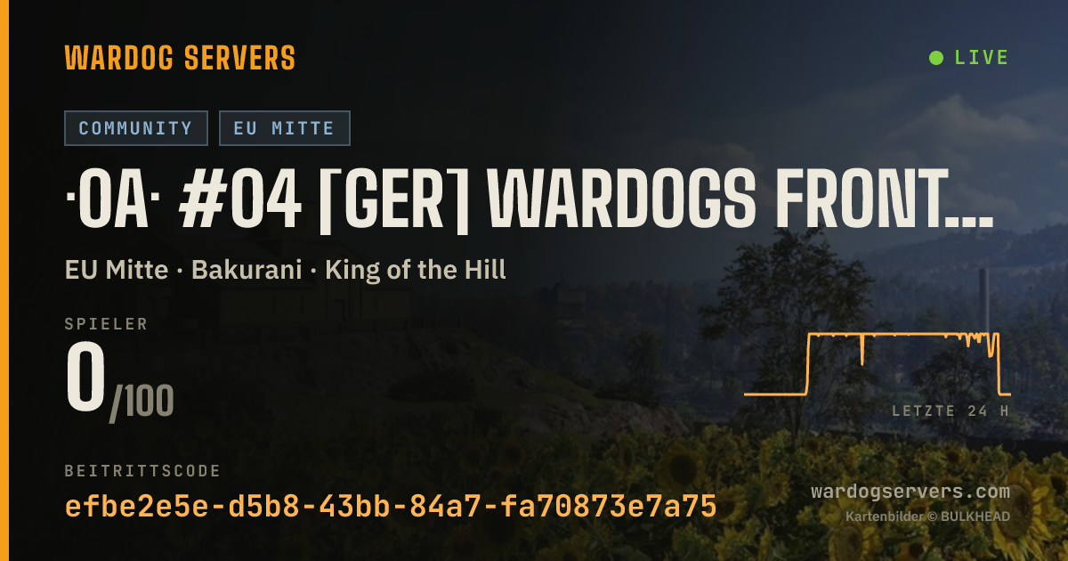 Live-Statusbanner für ·0A· #04 [GER] Wardogs Frontline wdfrontline.com by XRealm