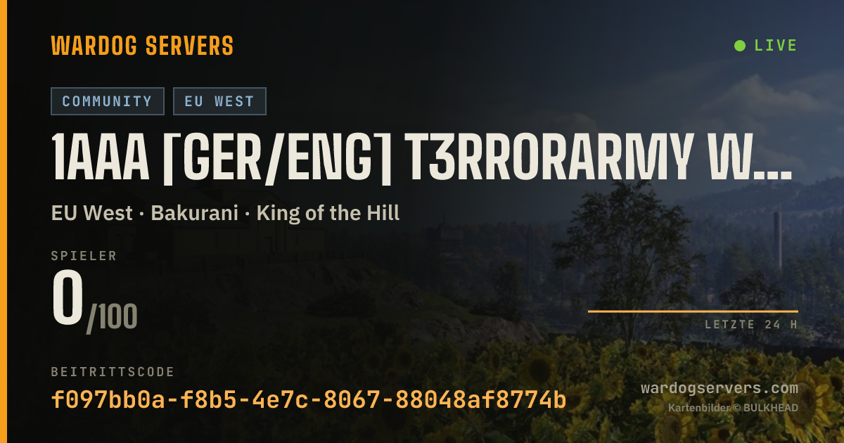 Live-Statusbanner für 1AAA [GER/ENG] T3rr0rArmy Wardogs