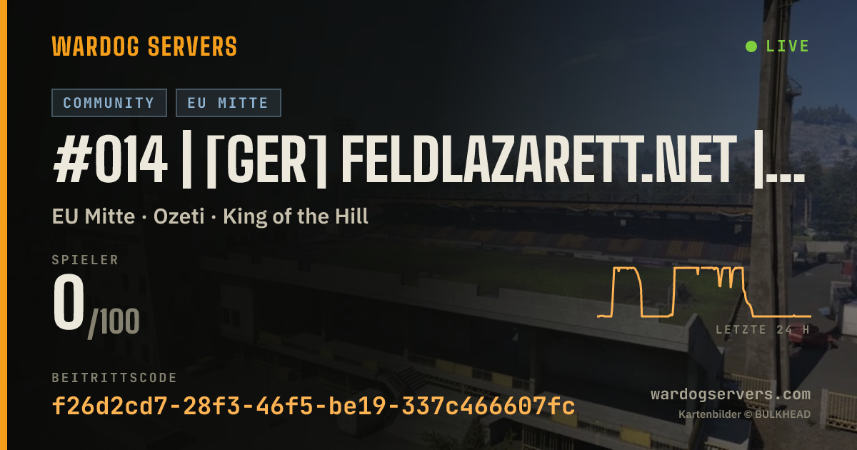 Live-Statusbanner für #014 | [GER] Feldlazarett.net | Only-Newbies | 0-0-0