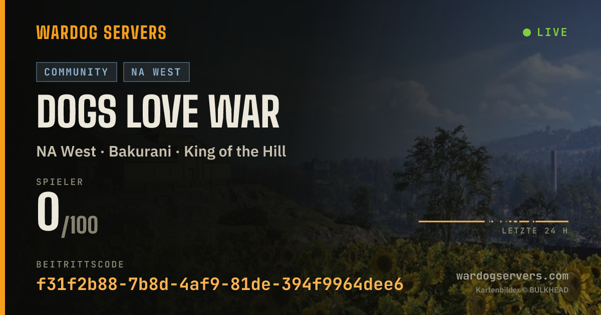 Live-Statusbanner für Dogs Love War