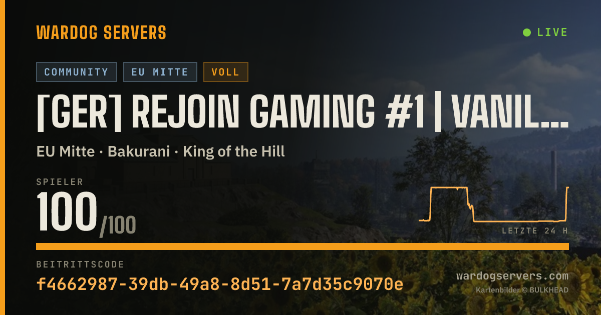 Live-Statusbanner für [GER] REJOIN Gaming #1 | Vanilla | Live Stats