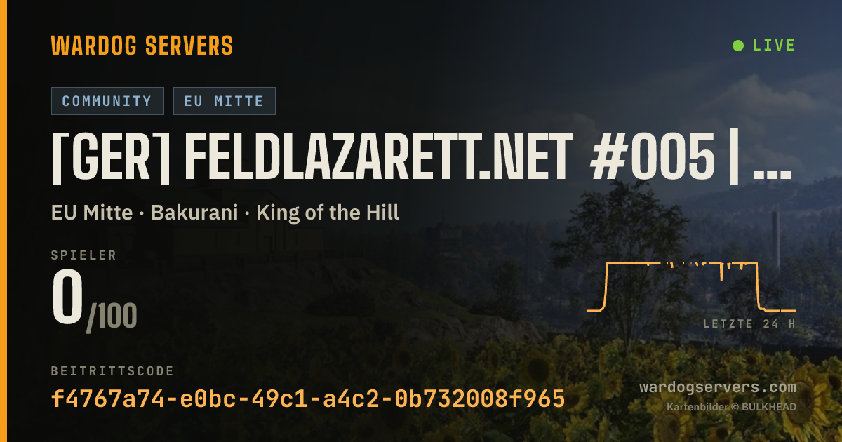 Live-Statusbanner für [GER] Feldlazarett.net #005 | 17-13-32