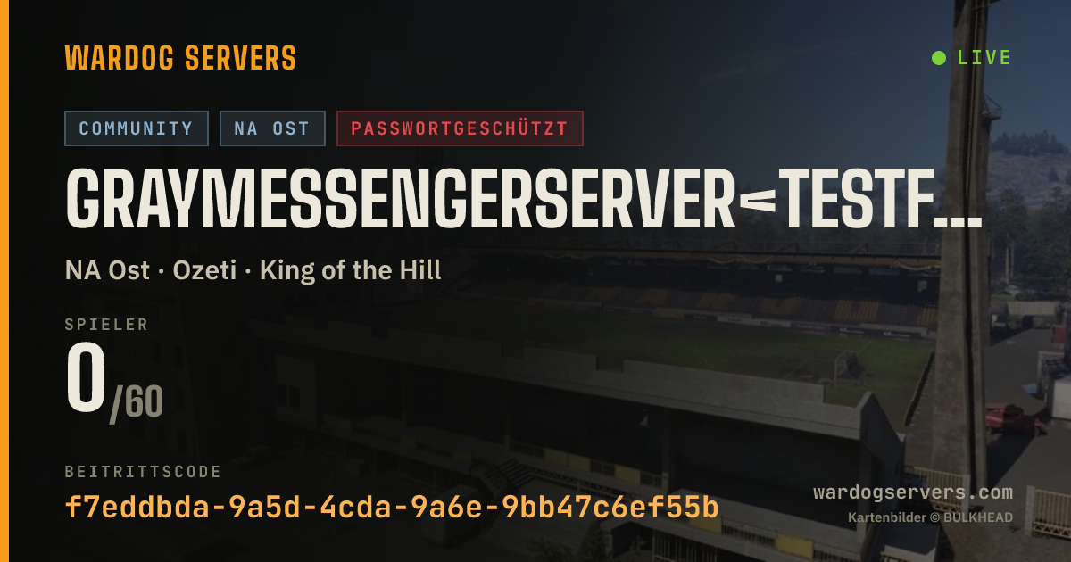 Live-Statusbanner für GrayMessengerServer<TestFunction><NotOpenToPublic>