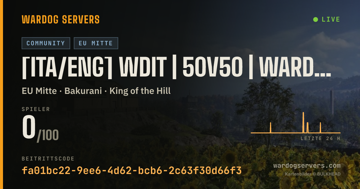 Live-Statusbanner für [ITA/ENG] WDIT | 50v50 | wardogsitalia.it