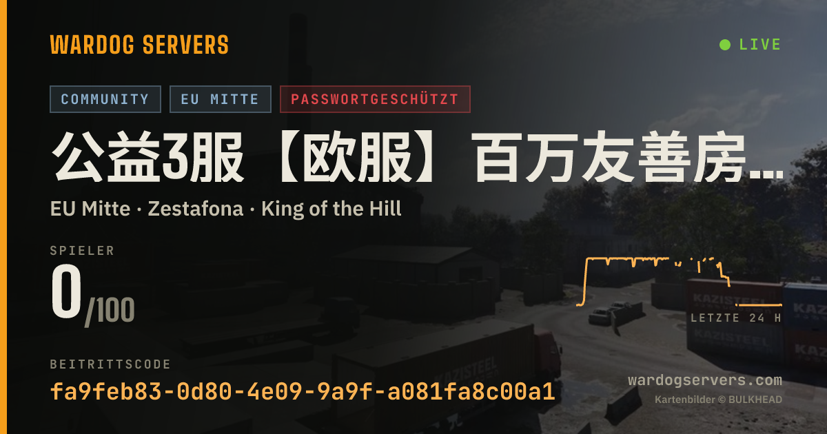 Live-Statusbanner für 公益3服【欧服】百万友善房-百倍收益-QQ群：5040851