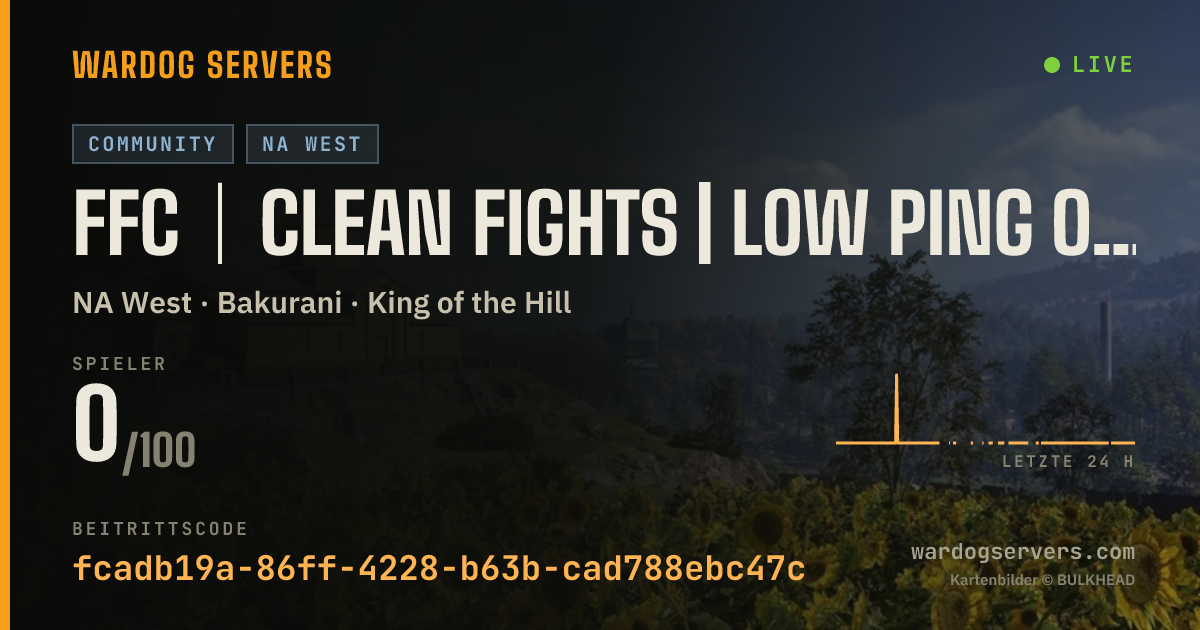 Live-Statusbanner für FFC｜CLEAN FIGHTS | LOW PING ONLY |
