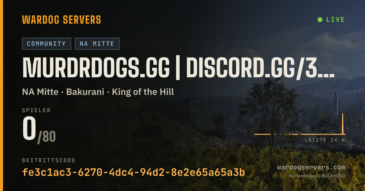 Live-Statusbanner für MurdrDogs.gg | discord.gg/3vkERBTKsz