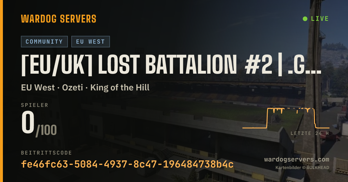 Live-Statusbanner für [EU/UK] Lost Battalion #2 | .gg/lostbattalion