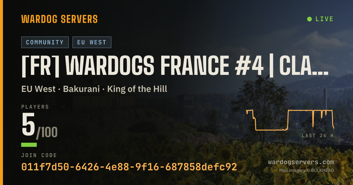 Live status banner for [FR] WARDOGS FRANCE #4 | CLASSIQUE | discord.gg/wardogsfrance