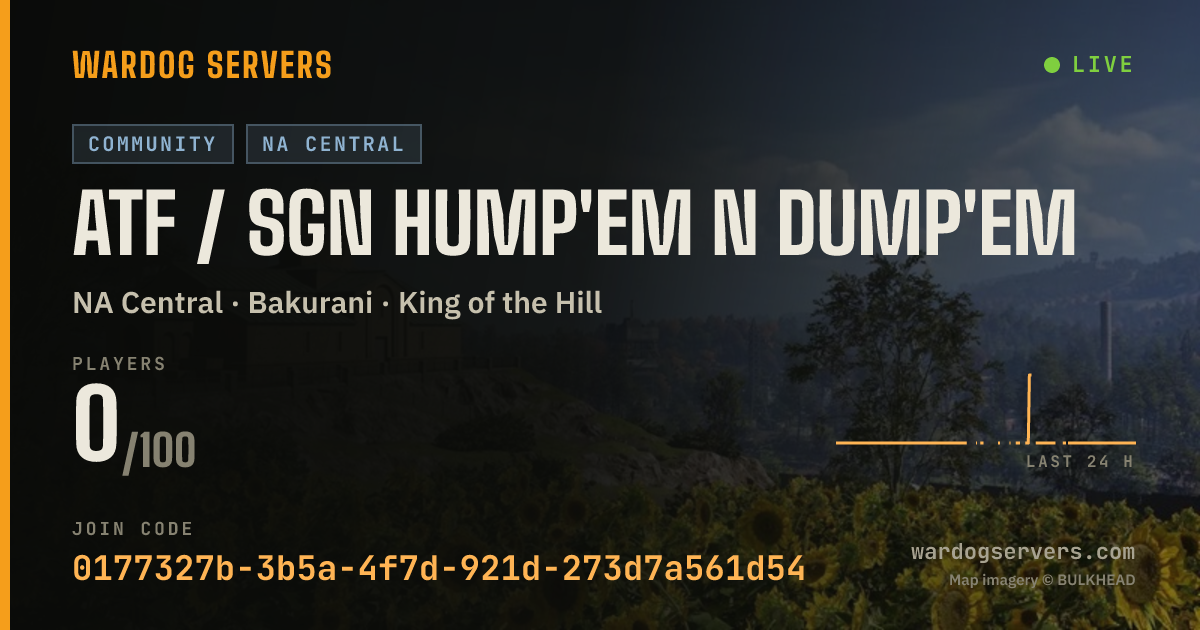 Live status banner for ATF / SGN Hump'em N Dump'em