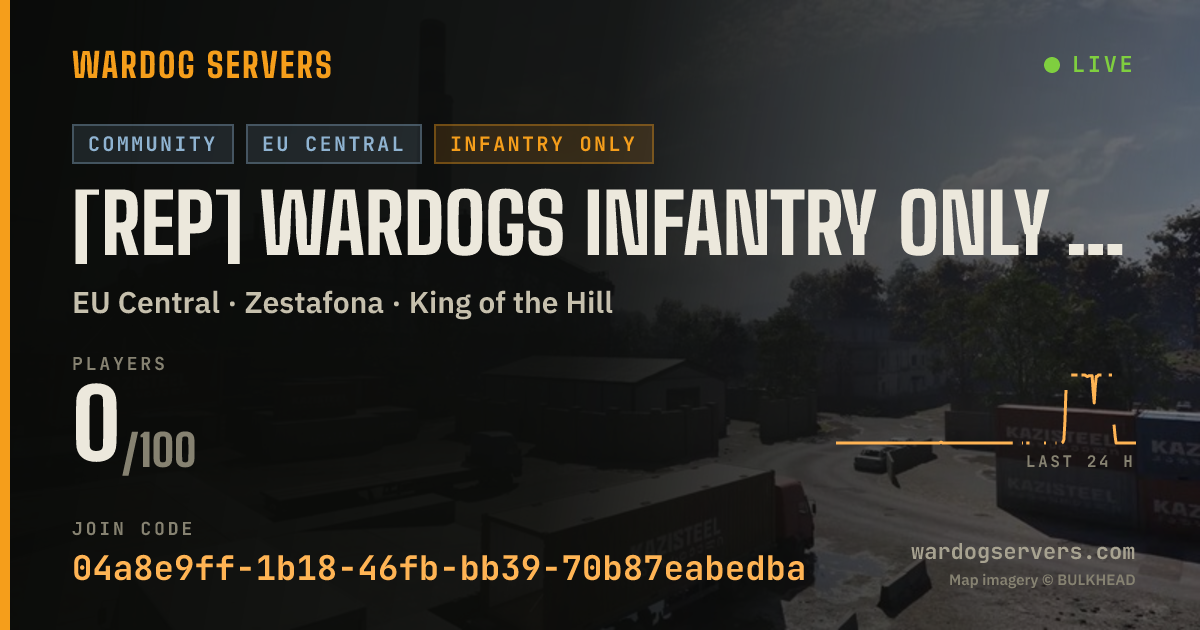 Live status banner for [REP] Wardogs Infantry Only Server
