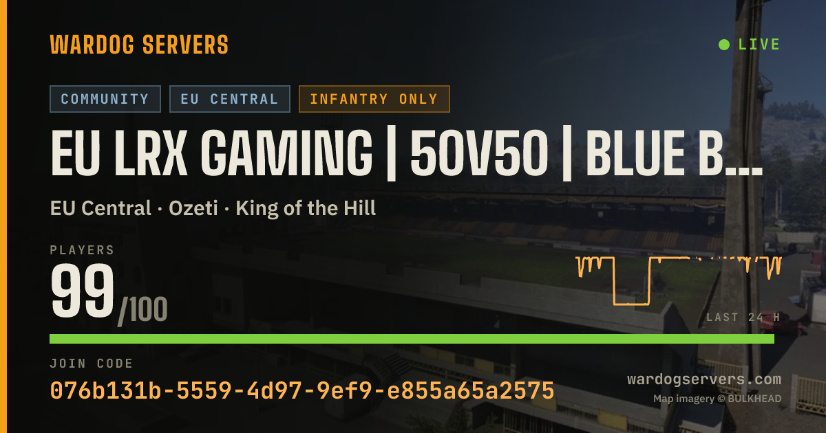 Live status banner for EU LRX GAMING | 50V50 | BLUE BOOST | NO GL | EXP/+$ BOOST | disc