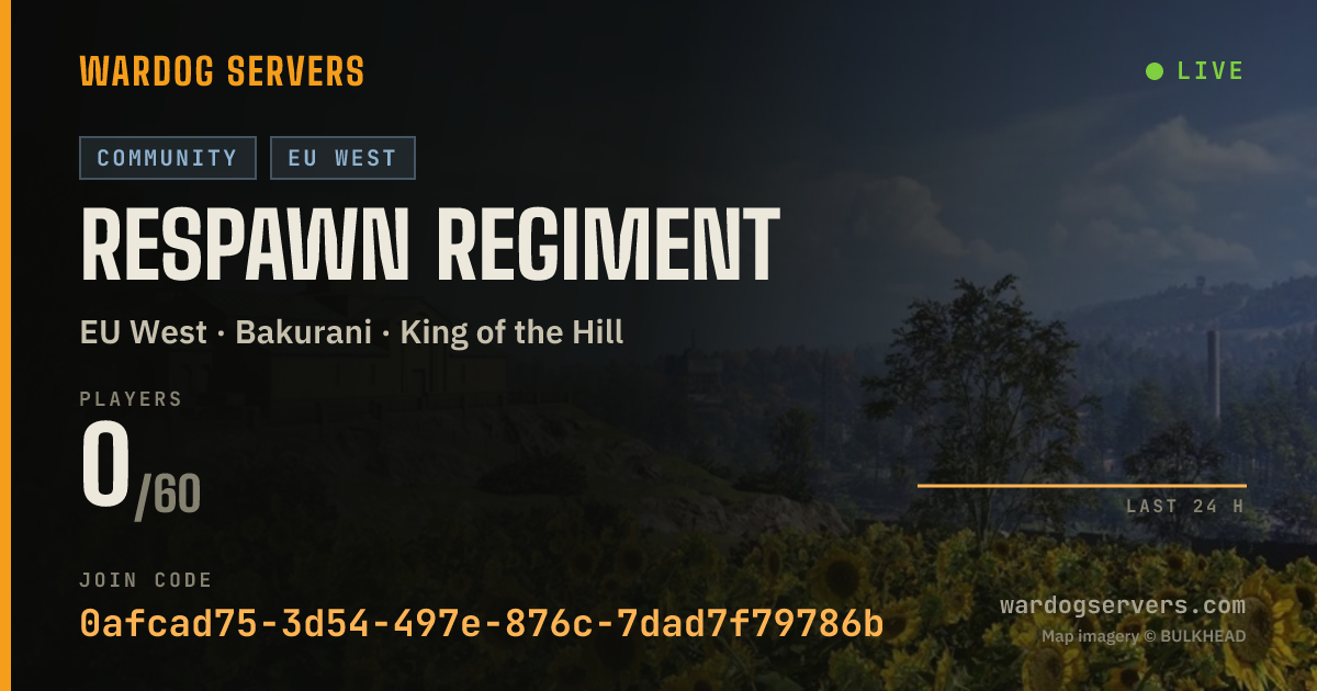 Live status banner for Respawn Regiment